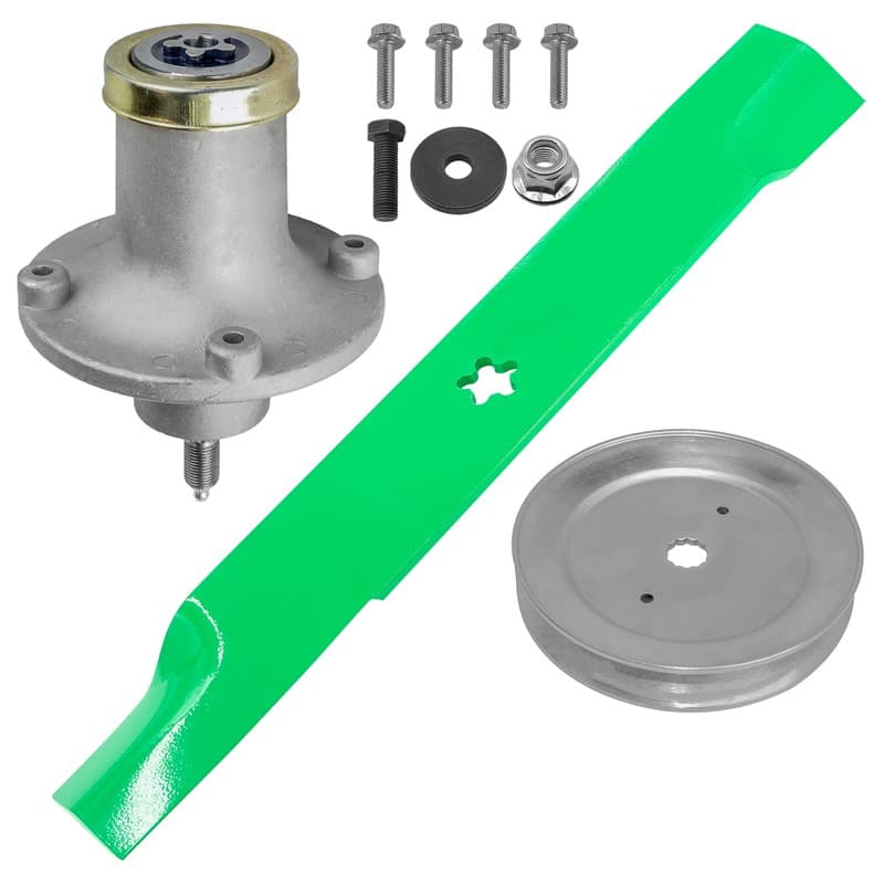 52" Deck Spindle with Pulley & Blade For Husqvarna EZ5221 EZ5224 EZ5225 EZ5226