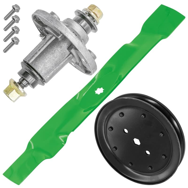 Spindle & Blade w/ Pulley for John Deere E130 S110 S120 X106 X107 X126 42"