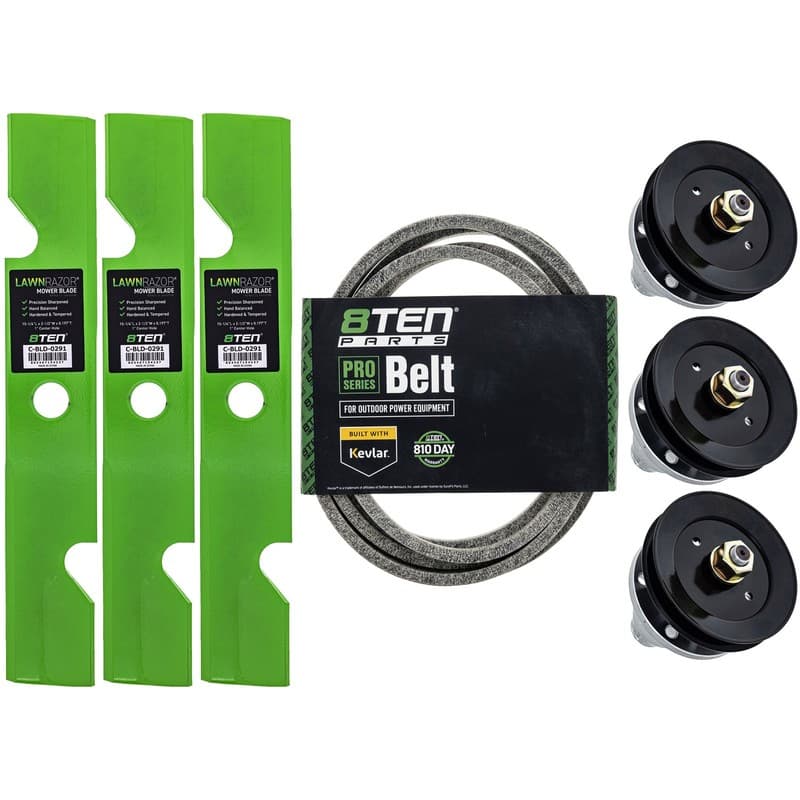 8TEN Blade Spindle Belt Kit for Exmark Lazer Z HP CT 44-Inch 103-6400 103-9079