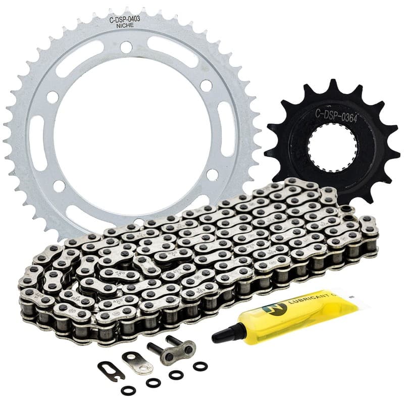 NICHE Sprocket Chain Set for Yamaha XT250 15/48 Tooth 428 O-Ring Front Rear Kit