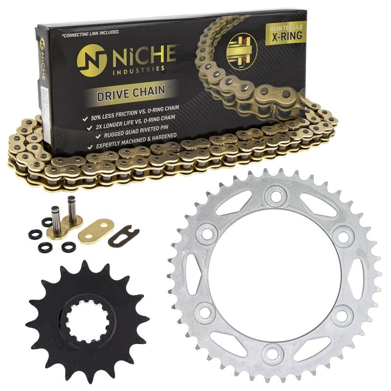 Sprocket Chain Set for Honda CBR600RR 16/42 Tooth 520 X-Ring Front Rear Combo