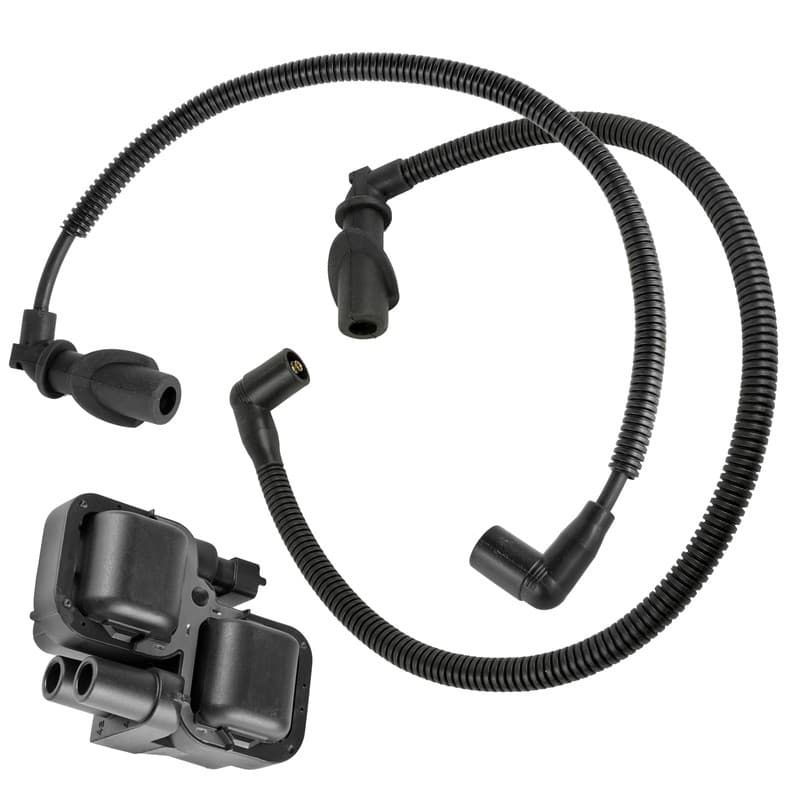 Ignition Coil w/ Spark Plug Wire 59.3 / 47 cm For Polaris Sportsman 700 04-2005