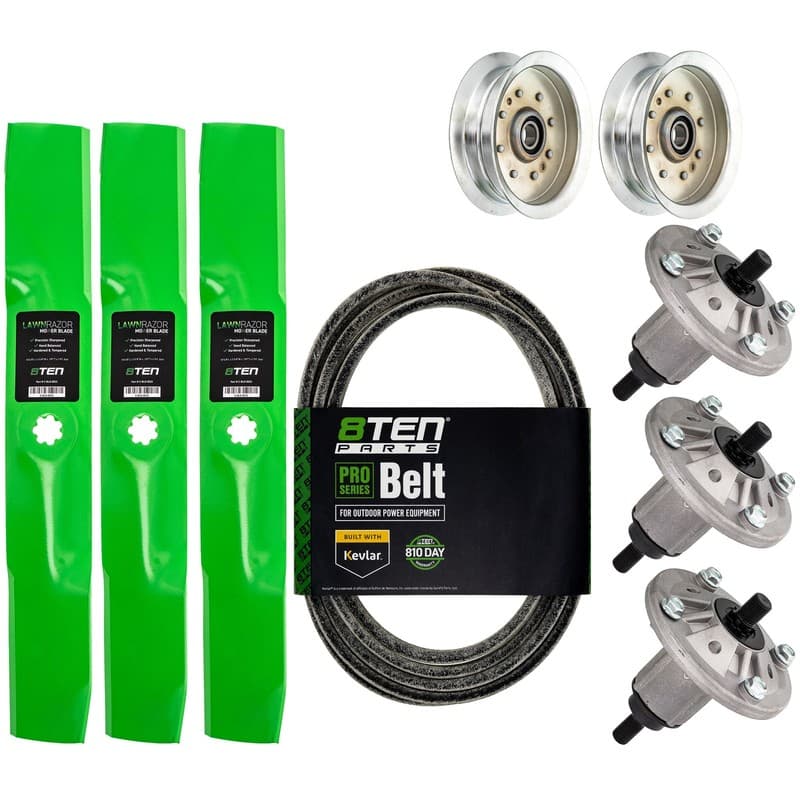 Deck Rebuild Kit Blade Spindle Belt Idler for John Deere D170 LA175 E180 54 inch
