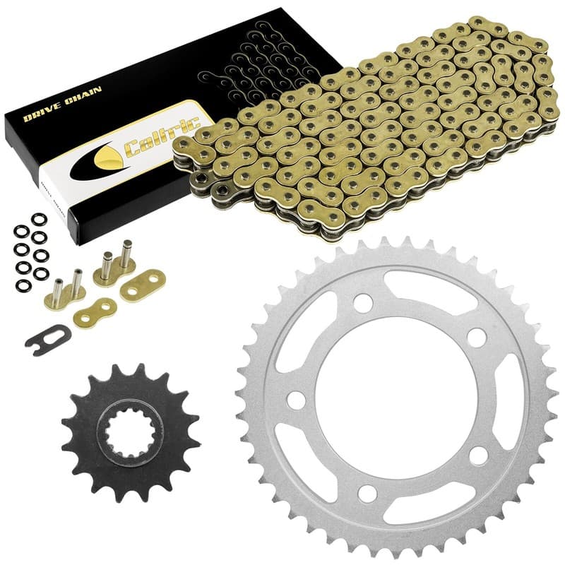 Gold O-Ring Drive Chain & Sprockets Kit for Honda CB900F 919 Hornet 2002-2007