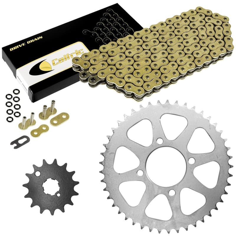 Golden O-Ring Drive Chain & Sprocket Kit for Kawasaki KZ400 1974-1980