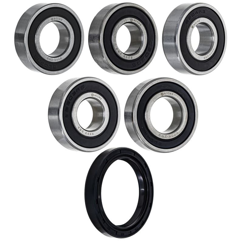 NICHE Wheel Bearing Seal Kit for Kawasaki KLR650 6004-2RS 6203-2RS 6202-2RS