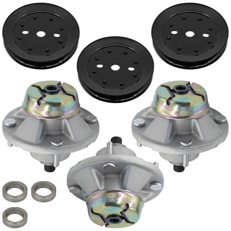 Blade Spindle Assy w/Pulley for John Deere X595 X700 X720 X728 X744 54" 62" / 3x