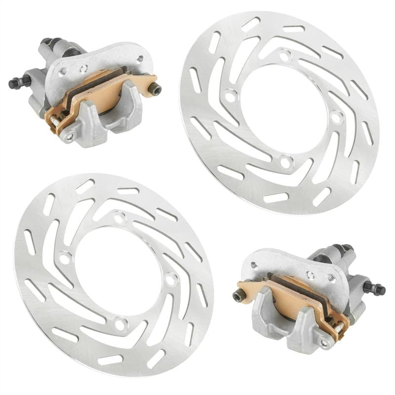 Front Left Right Brake Disc Rotor w/ Caliper for Yamaha Grizzly 700 YFM700 07-26