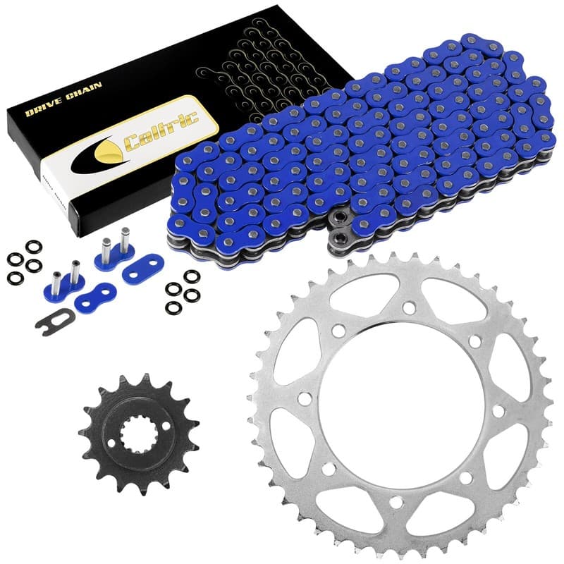 Blue O-Ring Drive Chain & Sprocket Kit for Kawasaki KLR650 Kl650A Kl650E 90-16
