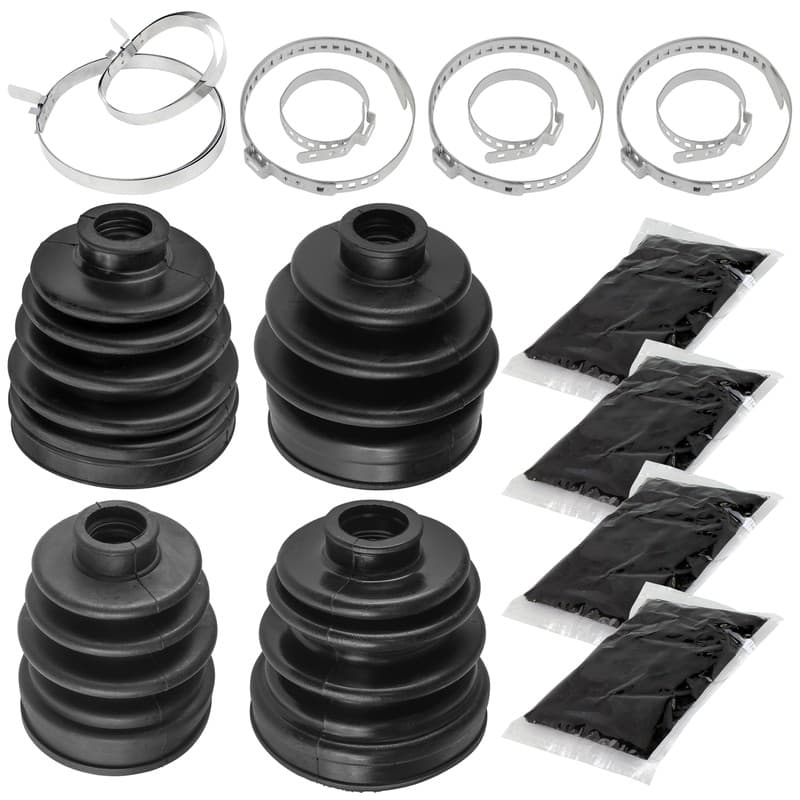 Front & Rear Axle Inner Outer CV Boot Kit For Polaris Ranger Crew 570 19-25