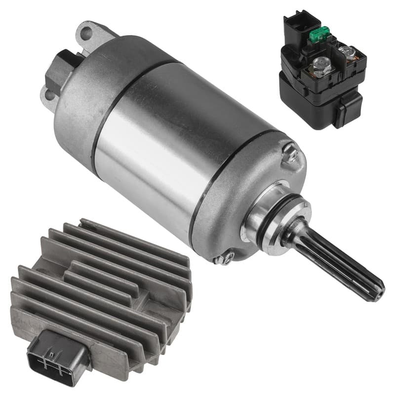 Starter Motor w/ Regulator & Relay For Suzuki King Quad 750 LTA750X 4x4 2009-18