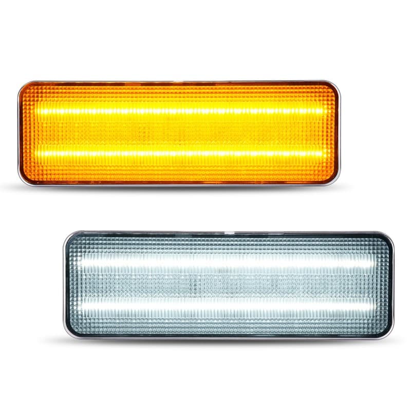 Switchback Clear Bumper LED DRL Signal Lamp For Ford Bronco F150 F250 F350 80-86
