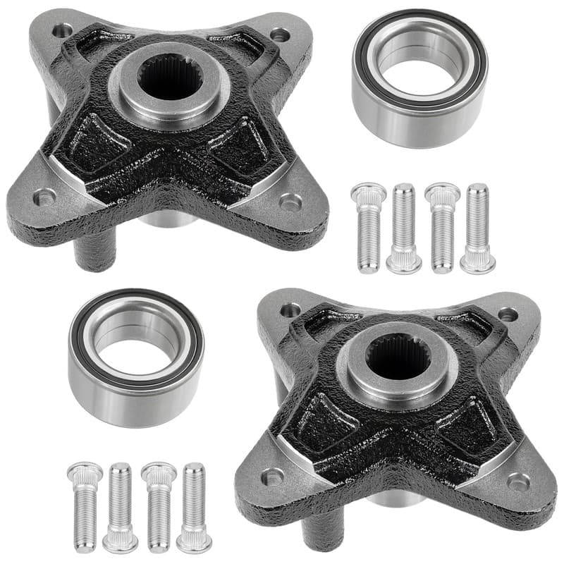 2 Set Rear Wheel Hub w/ Bearing and Bolt for Polaris RZR XP 900 2011 2012 2013