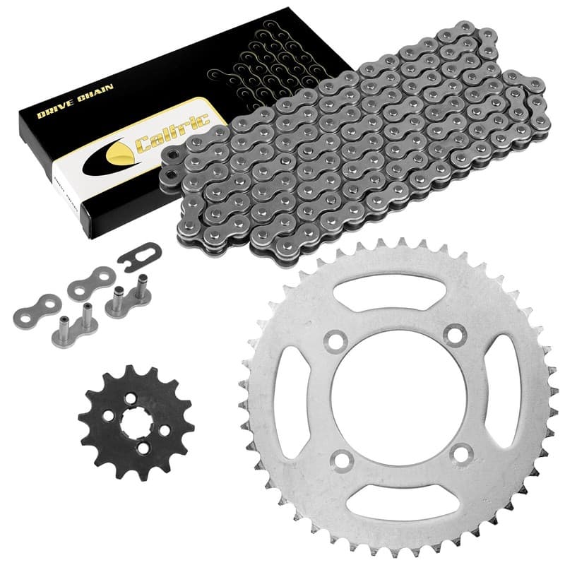 Caltric Drive Chain & Sprockets Kit for Honda XR80R XR80RF 1985 1986 1987-2003