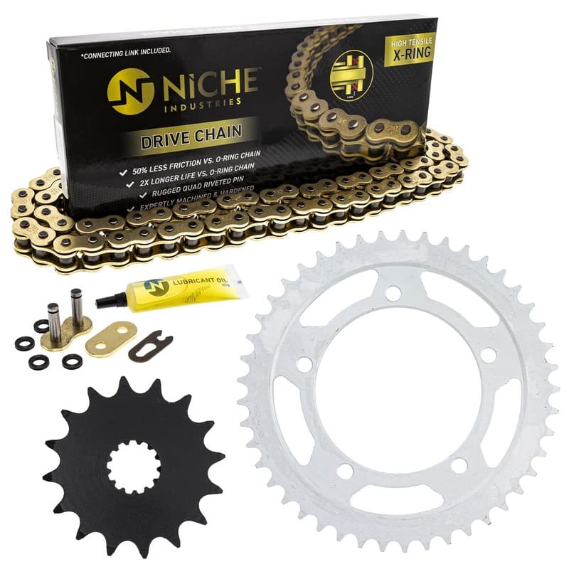 Sprocket Chain Set for Suzuki GSXR600 GSXR600X 16/45 Tooth 525 O-Ring Front Rear