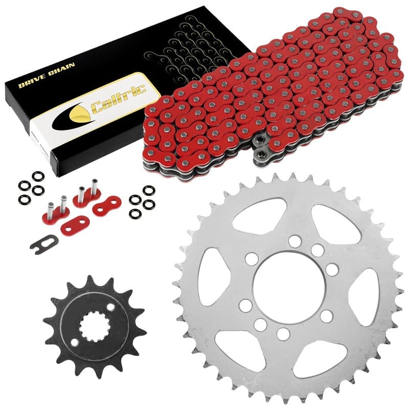 Red O-Ring Drive Chain & Sprockets Kit for Suzuki LT-Z400 Quadsport Z400 03-08