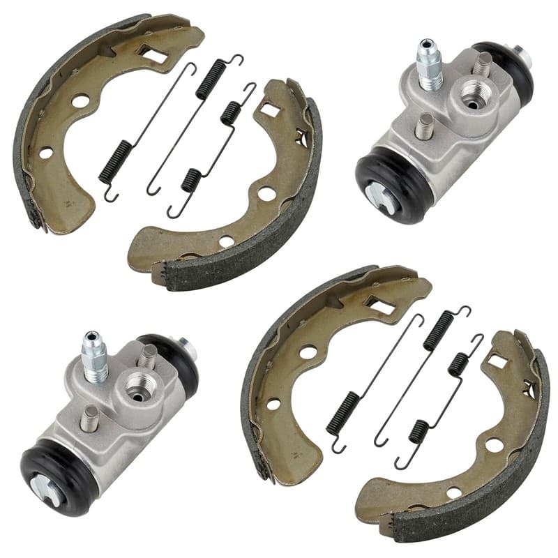 2 Rear Brake Shoes Cylinder For Kawasaki Mule 2520 KAF620B KAF620 B Turf 1995-00