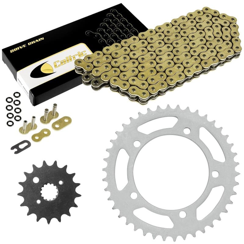 Gold O-Ring Drive Chain & Sprockets Kit for Suzuki GSX-R1000 GSXR1000 2007 2008
