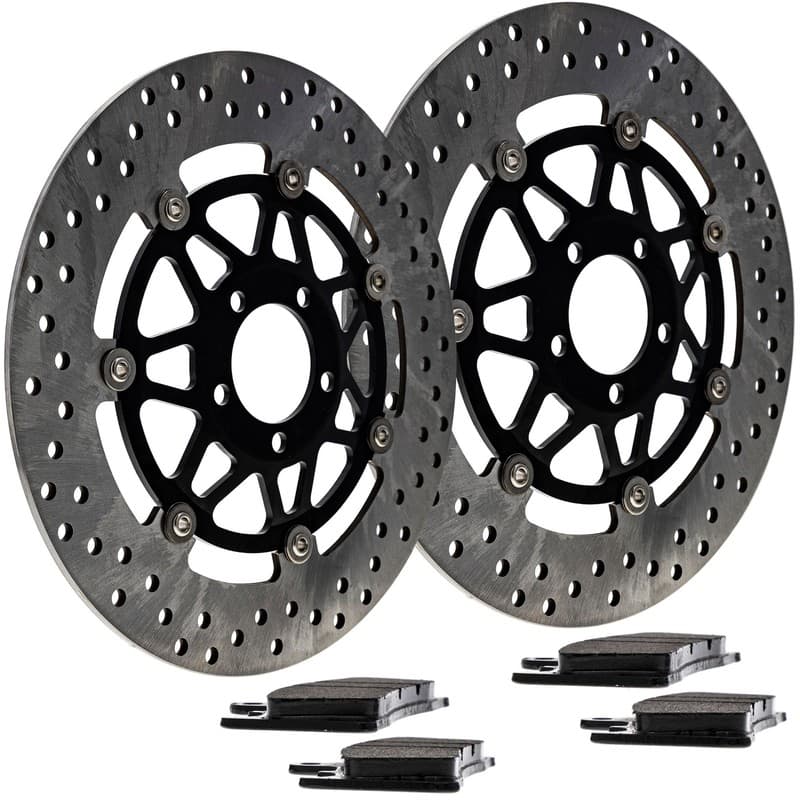 NICHE Front Brake Rotor Pad Kit for Kawasaki Ninja ZX7R 43082-1251 Semi Metallic