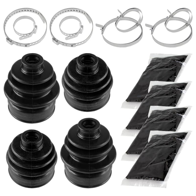 2 Rear Axle Inner Outer CV Boot Kit for Yamaha Grizzly 450 YFM450 4X4 2011-2014