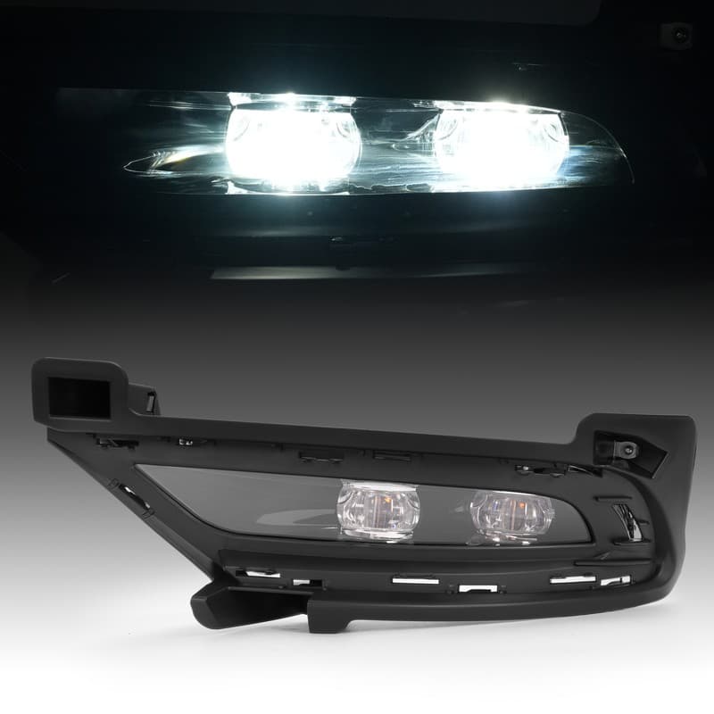 Bumper LED Fog Light Clear For Chrysler 300 2015-2024 Driver Side W/Black Bezel