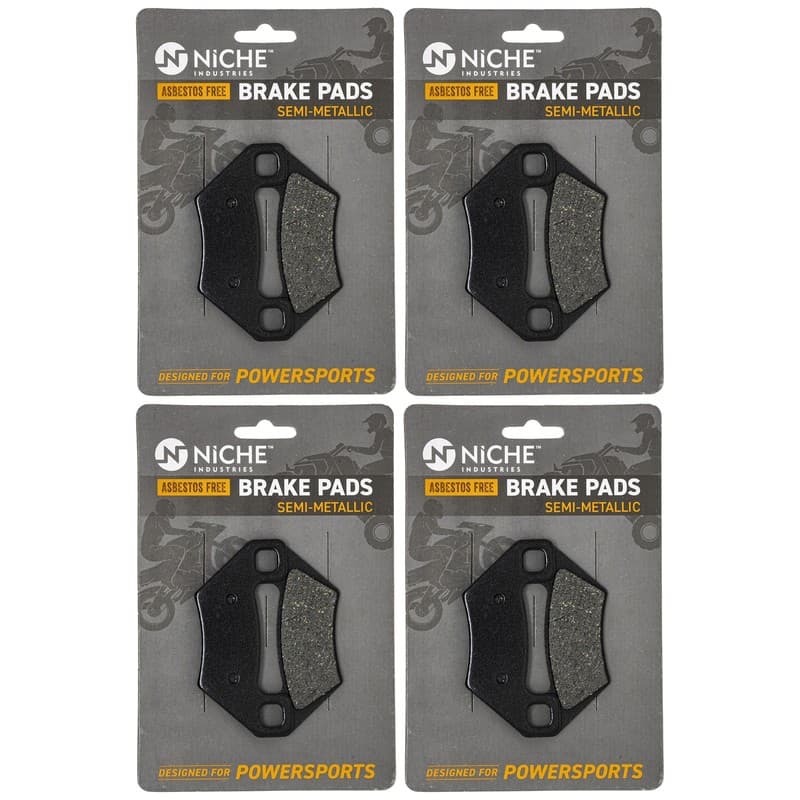 NICHE Brake Pad Set for Arctic Cat 1436-420 Front Rear Semi-Metallic 4 Pack