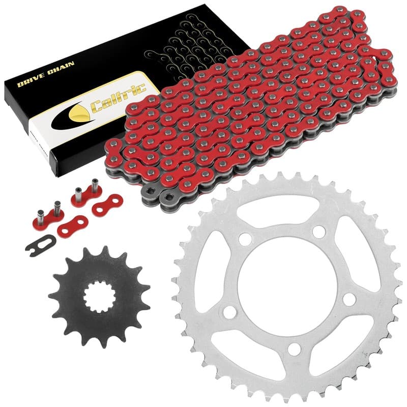 Red Drive Chain And Sprocket Kit for Suzuki GS500E 1988-1993