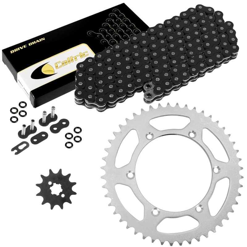 Black O-Ring Drive Chain & Sprockets Kit for Kawasaki KX125 1990 1991