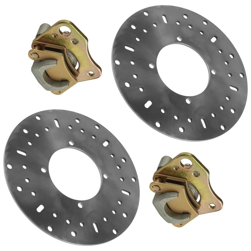 Front Left & Right Brake Caliper & Disc For Polaris Ranger 400 HO 2011