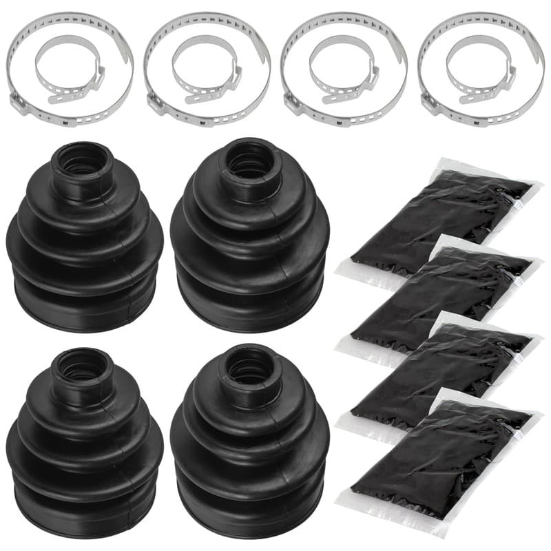 2 Front Axle Inner Outer CV Boot Kit for Yamaha Grizzly 660 YFM660F 4X4 2003-08