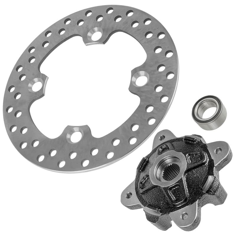 Front Left Right Wheel Hub Disc Rotor Bearing for Polaris RZR XP 900 2011-2013