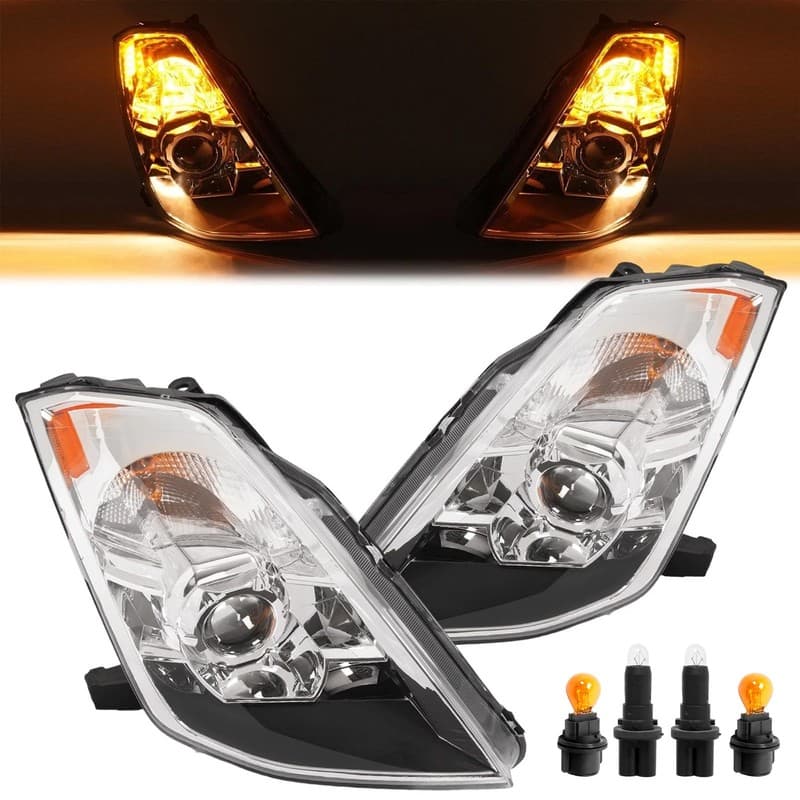 For Nissan 350Z 03-09 05 Projector Headlights Lamps Left Right HID Xenon w/Bulbs