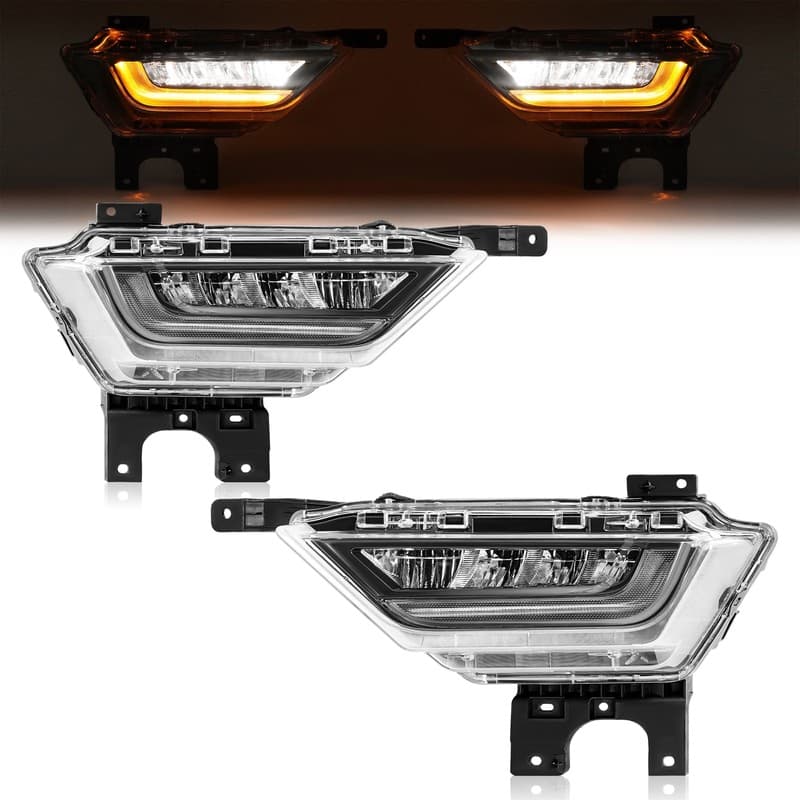 For Ford F150 XL 2021 2022 2023 LED Fog Lights Lamps Amber Turn Signal DRL 21-23
