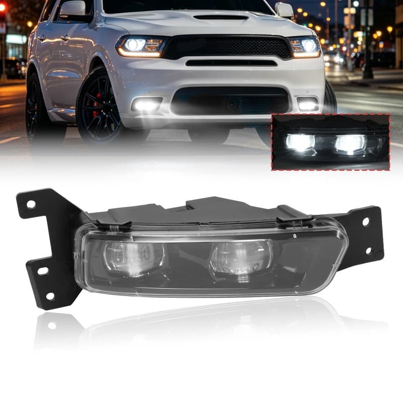 Right LED Fog Light Lamp For Dodge Durango 2018-2023 Grand Cherokee 2017-2020 21