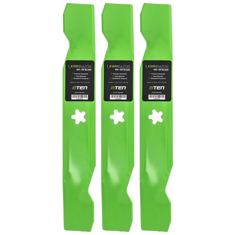 LawnRAZOR Deck High Lift Blade Set for Poulan Pro PP1644J PP18H44J 3-Pack