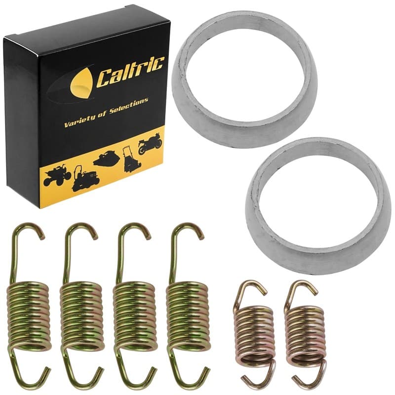 Caltric Exhaust Muffler Gasket and Spring For Polaris Xplorer 400 4x4 1999-2002