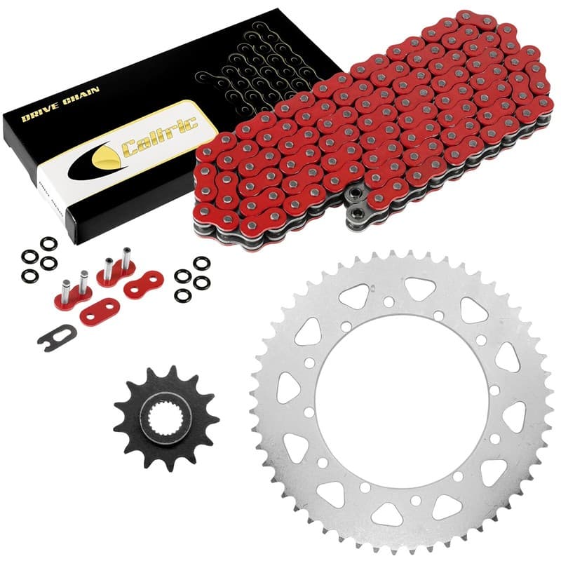 Red O-Ring Drive Chain & Sprockets Kit for Yamaha TTR250 TT-R250 1999-2006
