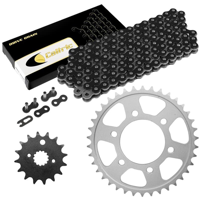 Black Drive Chain And Sprocket Kit for Kawasaki KZ750B KZ750G KZ750M 1976-1982
