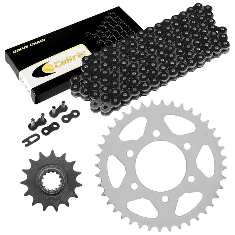 Black Drive Chain And Sprocket Kit for Kawasaki ZZR600 ZX600J 2005-2008