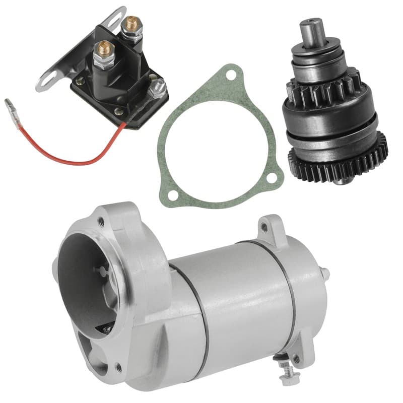 Starter With Drive Bendix and Relay Solenoid for Polaris Trail Blazer 250 91-06