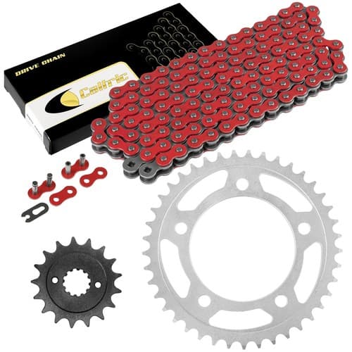 Red Drive Chain And Sprocket Kit for Honda VT750C Shadow Ace750 1998-2003
