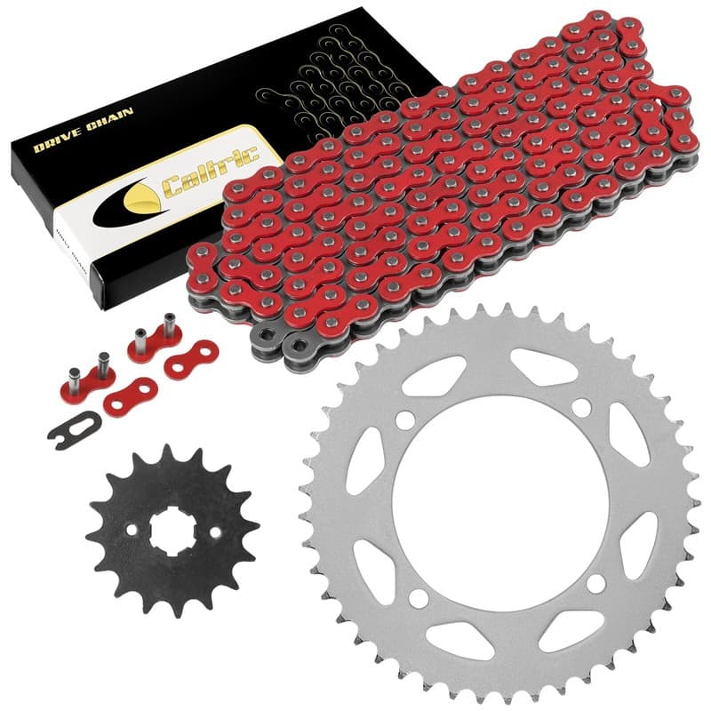 Red Drive Chain And Sprocket Kit for Yamaha XV250 V-Star 250 2008-2018