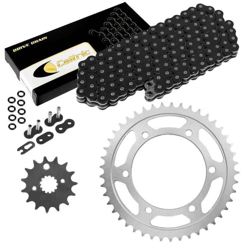 Black O-Ring Drive Chain & Sprockets Kit for Yamaha FZR600R 1990-1999