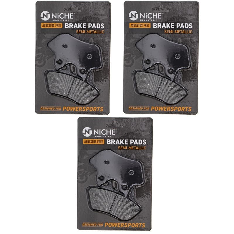Brake Pad Set for Harley-Davidson Electra Glide Complete Semi-Metallic 3 Pack