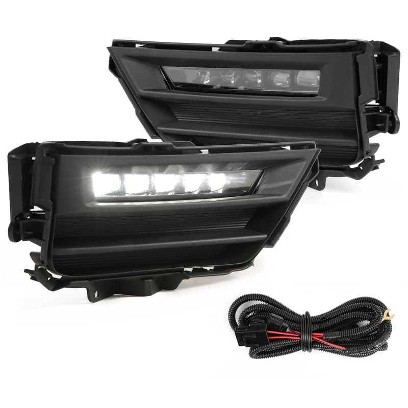 LED Fog Lights Bumper Lamps Clear Lens W/Wiring Set For Honda CRV CR-V 2020-2022