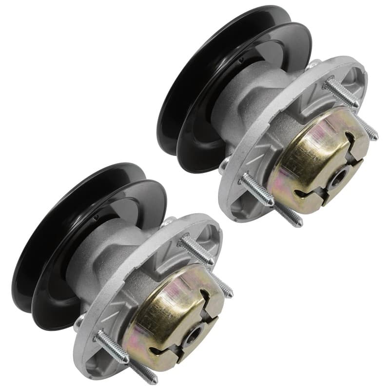 2 Spindle Assembly W/Pulley Bolt For John Deere LX280 LX255 LX266 LX277 Am126418