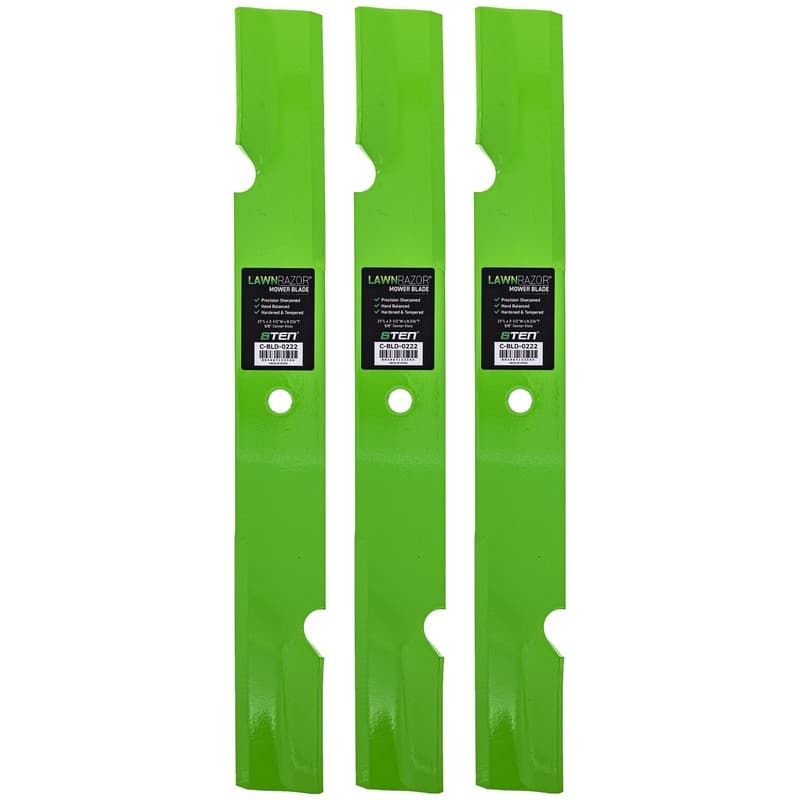 LawnRAZOR Blade for Scag Turf Tiger 61 Inch 482881 Air Lift Notched 3 Pack