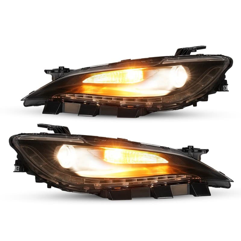 Driver & Passenger Side Headlights For CHRYSLER 200 2015-2017 Halogen Headlamps