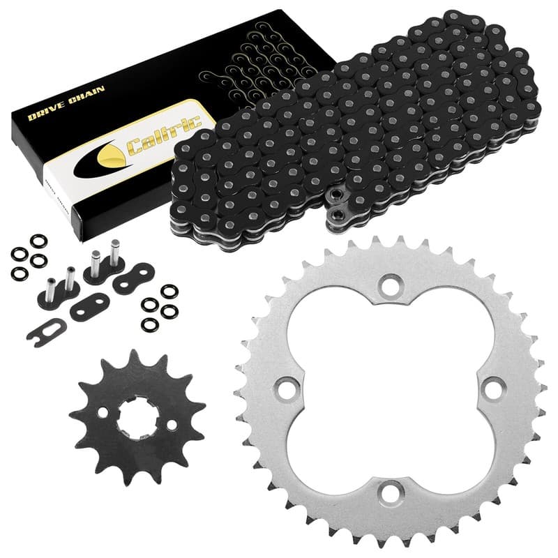Black O-Ring Drive Chain & Sprockets Kit for Honda TRX300EX TRX300X 1993-2009