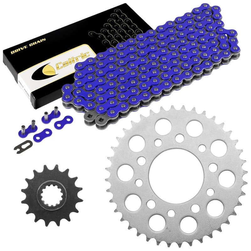 Drive Chain & Sprockets Kit Fits Honda VF750C VF750CD Magna 750 RC43 94-04 Blue